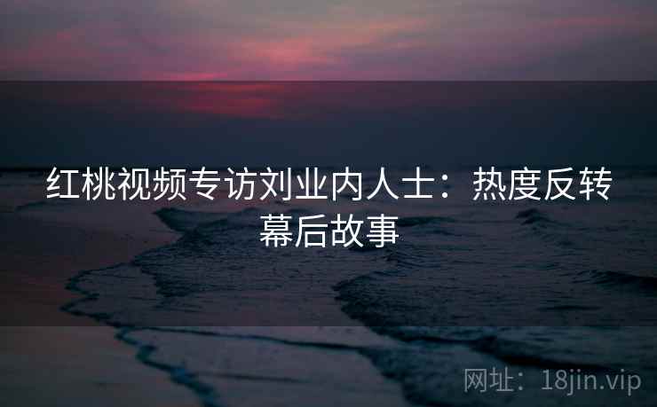 红桃视频专访刘业内人士：热度反转幕后故事